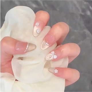 [ Mã Tết 2023 ] Móng Tay Giả 24 móng Đính Nơ Xinh Xắn