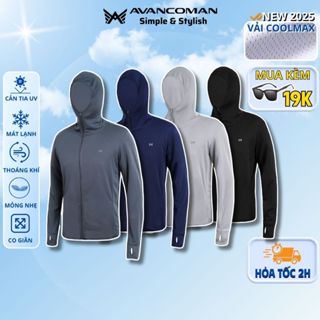 Áo khoác chống nắng nam cao cấp AVANCOMAN chống tia UV vải coolmax thông hơi thoáng khí mẫu mới 2025