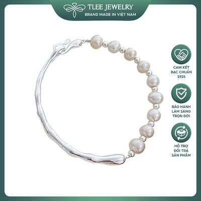 Lắc tay bạc nữ TLEE, vòng tay khóa bạc mix trai cá tính TLEE JEWELRY LT0321