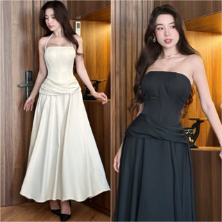  Đầm Corset  3  Cúp Xoè Hai Dây Yếm Hai Màu Đầm Đi Tiệc 