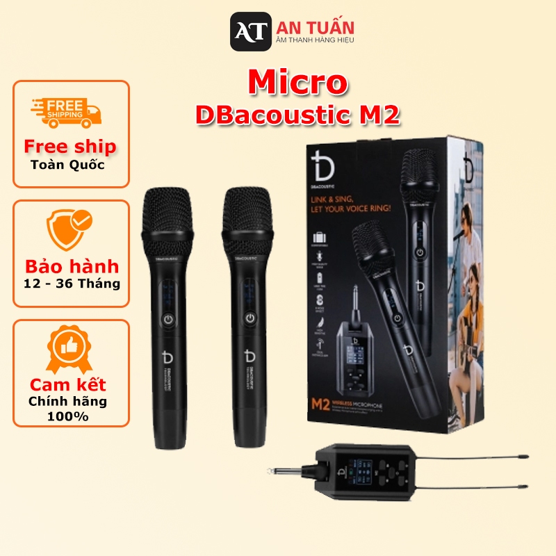 Micro Karaoke DBacoustic M2, micro chỉnh số phù hợp cho tất cả các dòng loa kéo, bảo hành 12 tháng