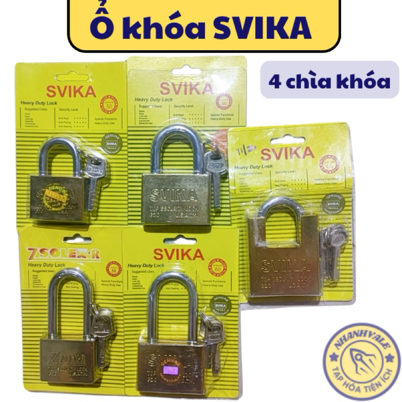 Ổ khoá SVIKA 12S các loại 50mm, 60mm 4 chìa