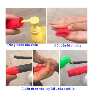 Bọc Tay Lái 4 Món Êm Tay Trang Trí Xe Máy [ 1 Bộ ]