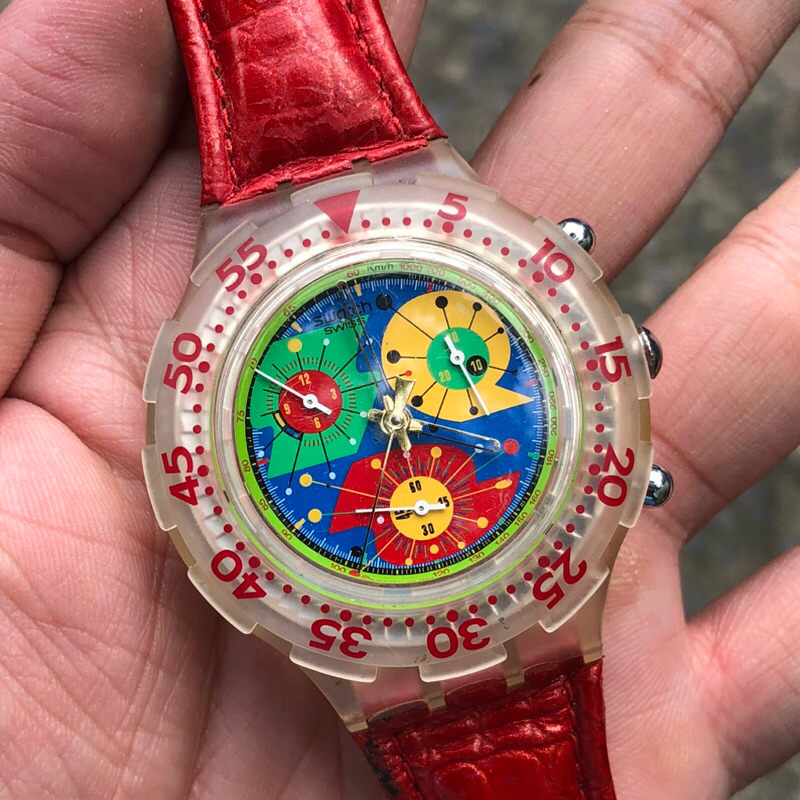 Đồng hồ Nam Swatch Swiss 6kim mặt nhìu màu