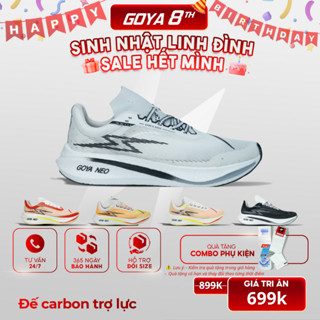 Giày thể thao chạy bộ Carbon nam nữ Goya Neo 2025 full màu - Đế carbon trợ lực, siêu nhẹ, chống thấm nước