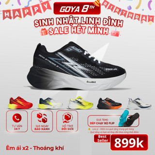 Giày thể thao chạy bộ thời trang Goya Strides 3 phiên bản mới full màu - Siêu êm, thoáng khí, góc cạnh mạnh mẽ