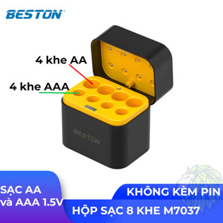 Sạc Beston M7037 cho pin AA AAA 1.5V – Type-C, 8 khe sạc, tự ngắt an toàn, sạc nhanh