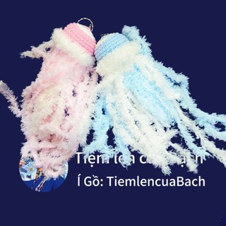 Móc khóa con sứa bằng len handmade – Tiệm len của Bạch