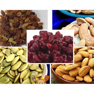 Set Quả Hạt Mix cơ bản 500gr, hạt dinh dưỡng 500g tiện lợi làm kẹo nougat, bánh hạt thuyền