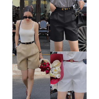 Quần ngố lửng nữ cạp cao vải gold nhật - Quần short nữ lưng cao ống rộng phong cách Hàn Quốc (KHÔNG KÈM ĐAI) MP79