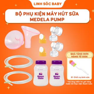 Bộ phễu hút sữa silicon Mama's Choice và phụ kiện Maymom dùng cho máy hút sữa Medela Pump In Style Advanced