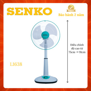   Hỏa Tốc  Quạt Lửng Ống Nhựa Senko L1638 - Công suất 47W - Điều Chỉnh Độ Cao - Hàng Chính Hãng 