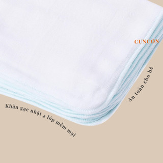 Khăn Sữa Nhật CUNCON – Mềm Mại 4 Lớp | Kích Thước 25x28cm | Gói 10 Chiếc | An Toàn Cho Trẻ Sơ Sinh