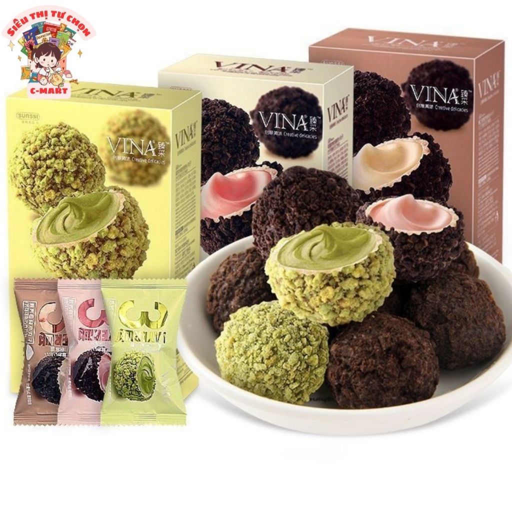 [C-MART] Bánh quy Franzzi viên hộp 100g  bọc socola nhân chảy