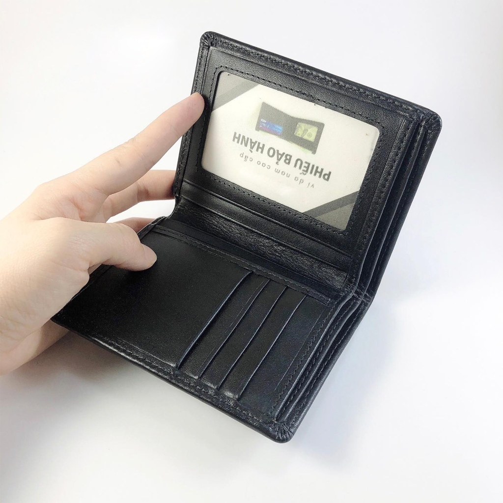 Ví nam da bò nguyên tấm dáng đứng N&L Leather độ bền trên 6 năm