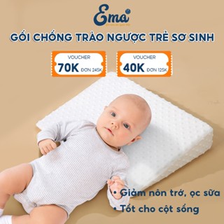 Đệm chống nôn trớ, ọc sữa cho trẻ sơ sinh EMA, gối chống trào ngược cho bé không võng lưng