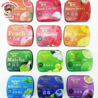 [C-MART] Set 12 vị  kẹo ngậm Keliguo thơm miệng mát lạnh nguyên hộp 12 vị trái cây