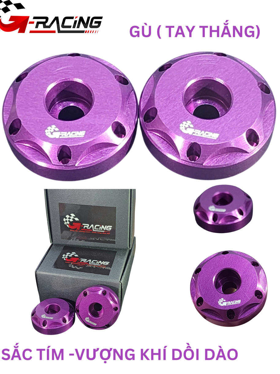 Gù nhôm CNC nguyên khối G-Racing Màu Tím| GGG001-6