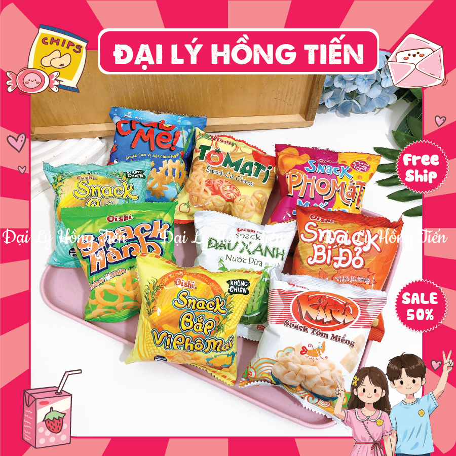 [COMBO 10 GÓI] Bim Bim Oishi (GÓI MINI 6G) đủ vị hàng chính hãng