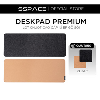 Desk Pad Lót Chuột Bàn Phím Cỡ Lớn, Thảm Nỉ Trải Bàn Làm Việc Full Bàn Màu Đen SSPACE Vietnam