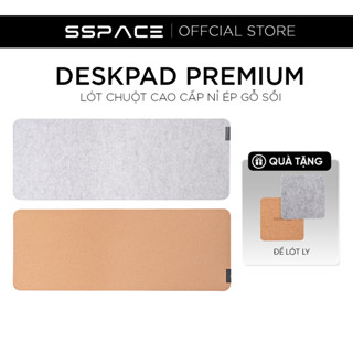 Desk Pad Lót Chuột Bàn Phím Cỡ Lớn, Thảm Nỉ Trải Bàn Làm Việc Full Bàn Màu Xám Trắng SSPACE Vietnam