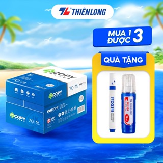 Combo 5 ream Giấy in A4 photo Thiên Long IK Copy 70 gsm đều màu, độ dày cao, giấy cứng chất lượng tốt (2500 tờ/ thùng)