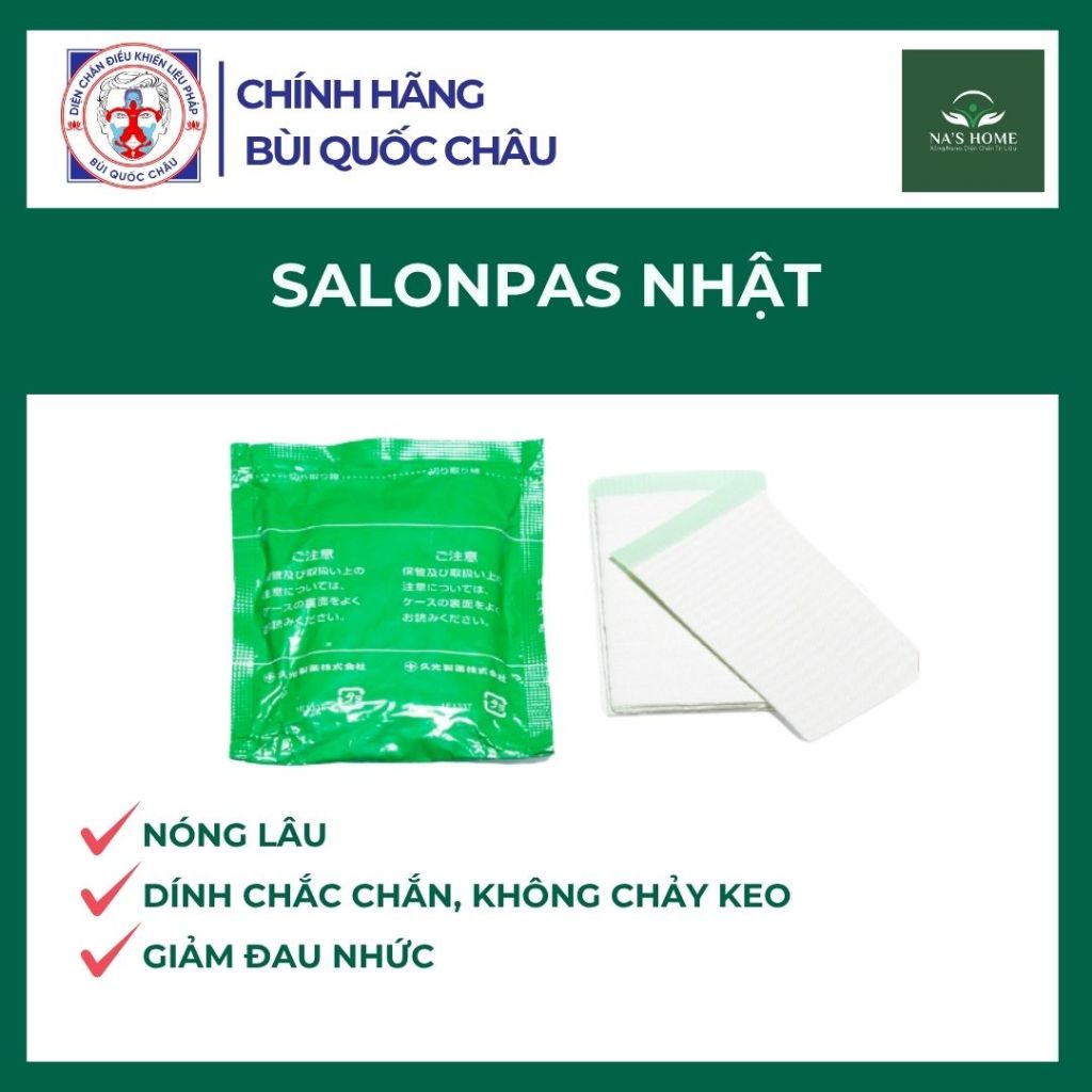 [SALONPAS NHẬT BẢN] Cao Salonpas Nhật Dán Huyệt Diện Chẩn Túi 20 Miếng