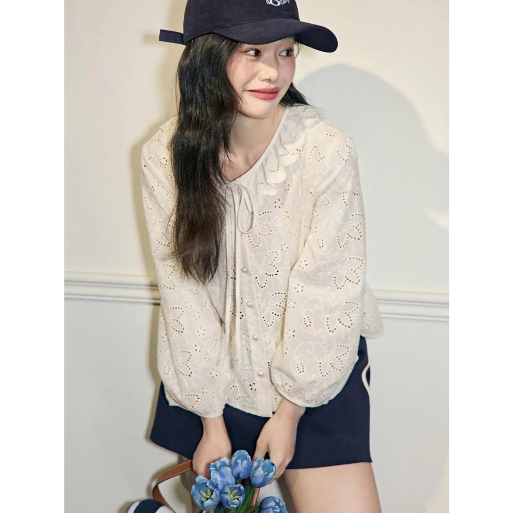 [SẴN S] Áo baby doll phối cúc Kuose