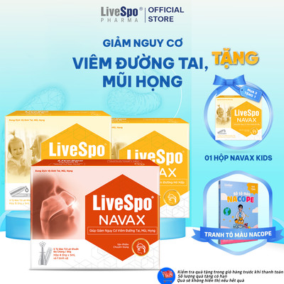 Combo 1 LiveSpo Navax chuyên dụng và 2 LiveSpo Navax sơ sinh + Tặng 1 Navax sơ sinh [Mua 3 tặng 1]