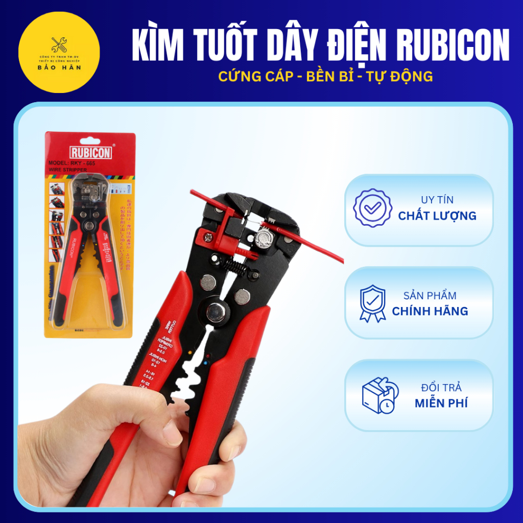Kìm tuốt dây điện RUBICON [Chính Hãng]