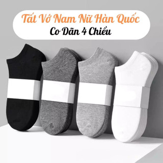 Sét 10 đôi Tất nam nữ cổ ngắn màu đen trơn hàng đẹp