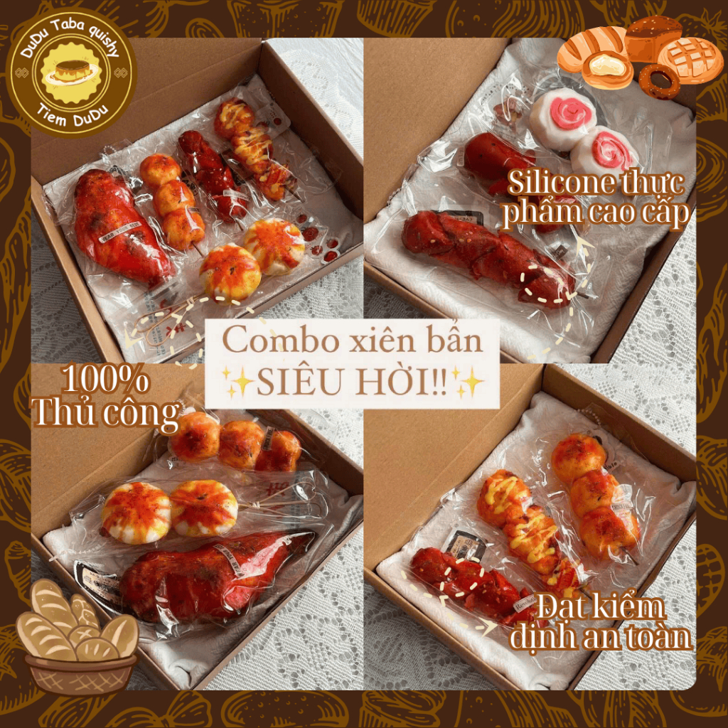 TABA SQUISHY CHIÊN Đồ chơi giảm stress taba squishy chất kem siêu mềm được làm từ silicone cấp thực 