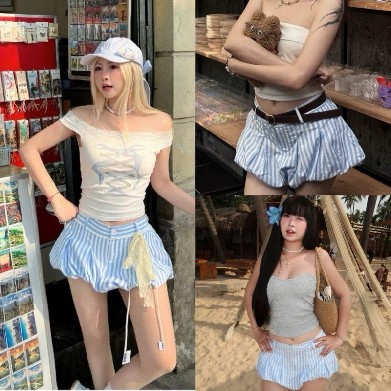 Quần Bí Phồng Cạp Trễ TRANGCLOTHINGG Quần Giả Váy Hack Dáng | BigBuy360 - bigbuy360.vn