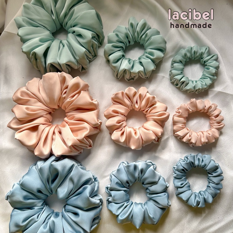 Scrunchies LACIBEL lụa latinh cao cấp handmade