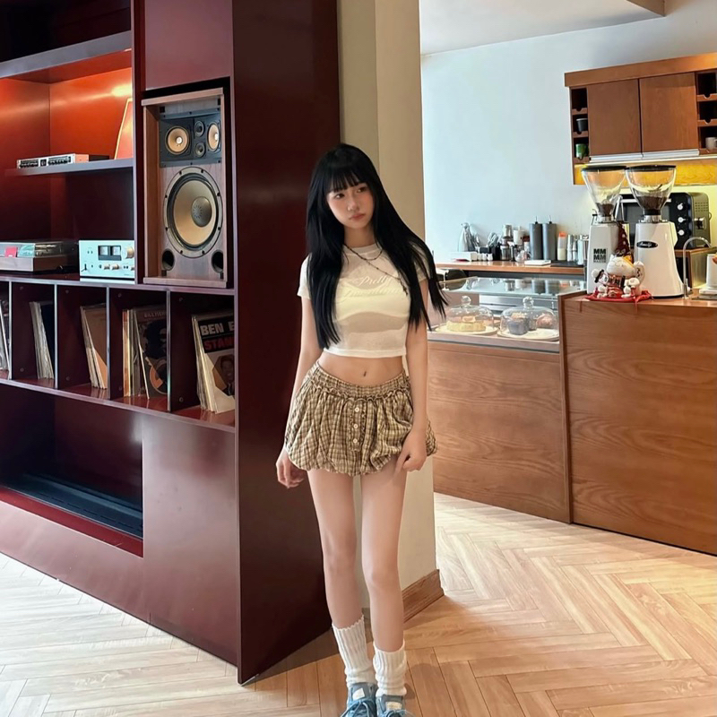 [ Hàng may kĩ - Siêu phồng]  CHÂN VÁY BÍ SỌC CARO ZULY CẠP THẤP , CHÂN VÁY BÍ PHỒNG | BigBuy360 - bigbuy360.vn