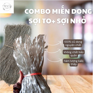 ( Đặc sản Điện Biên) Combo 1kg miến dong sợi to + 1kg sợi nhỏ ngon số 1 Điện Biên