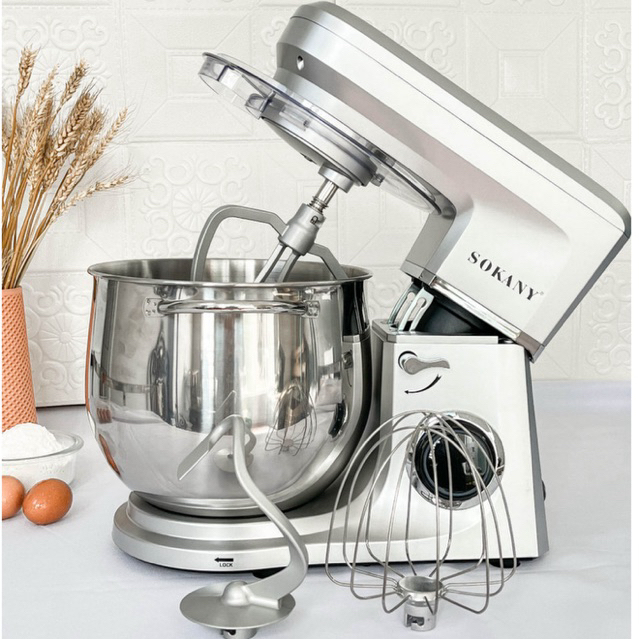 Máy Nhồi Bột Đánh Trứng Đánh Kem 11 Lít Đa Năng Gia Đình 1700 W Để Bàn Sokany Cao Cấp Nhào Trộn Bột Tốt Nhất - SKNSK269