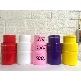 Hủ đựng kem 100g . lòng kem 100g + hủ 150g . màu đỏ