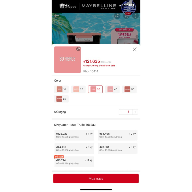 MÁ HỒNG FITME MÀU 30