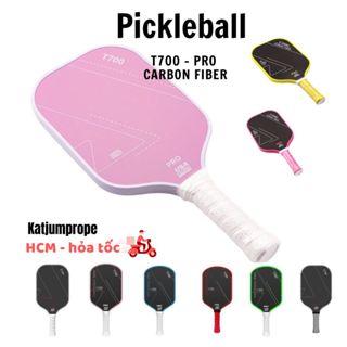 Vợt Pickleball Carbon T700 Pro mặt vợt phủ carbon khối lượng siêu nhẹ mặt nhám bám bóng
