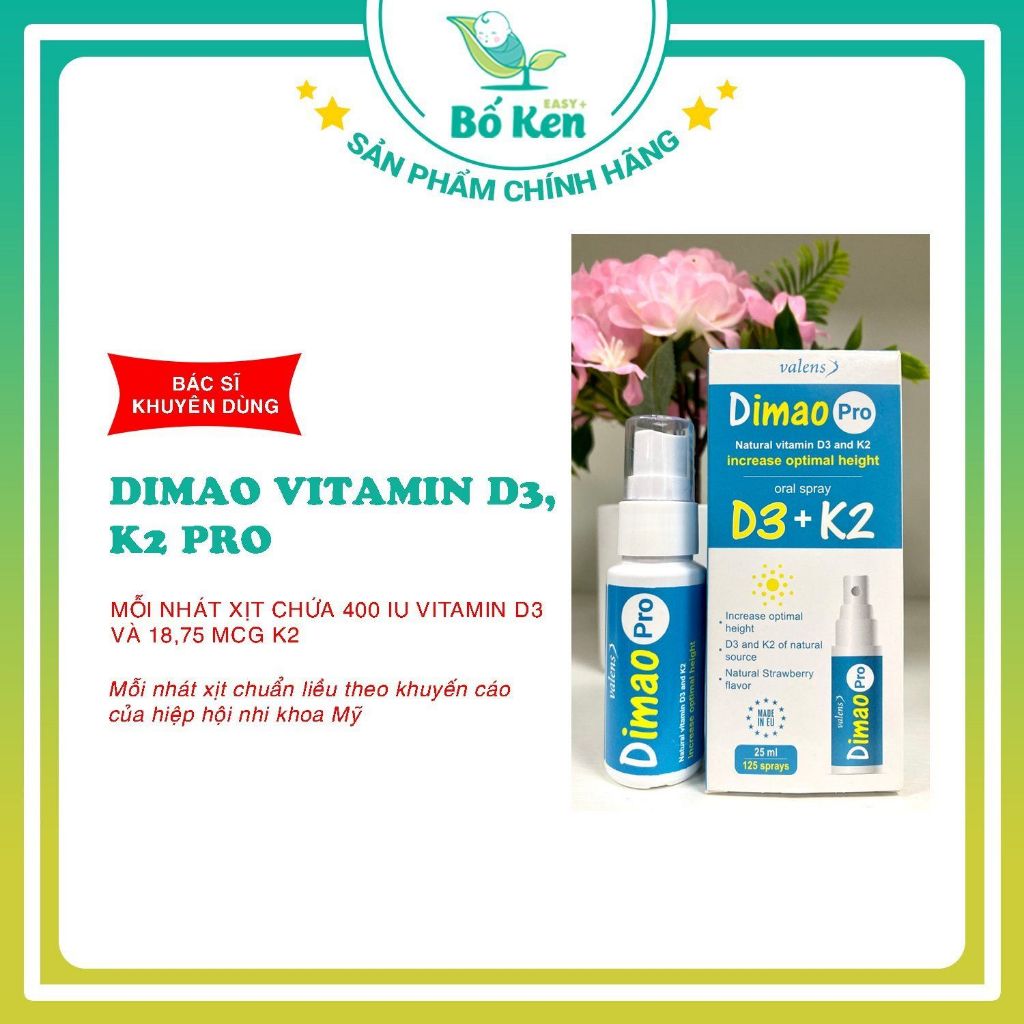 Shop Bố Ken Vitamin D3K2 DIMAO PRO Dạng Xịt [100% Nhập Khẩu EU Chính Hãng]