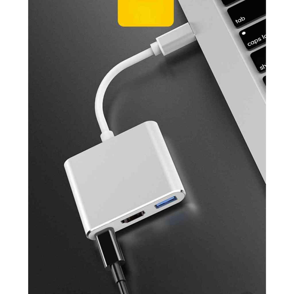 HUB CHUYỂN 3IN1 CỔNG TYPE C HỖ TRỢ IPHONE SAMSUNG CHUYỂN HÌNH ẢNH DỮ LIỆU