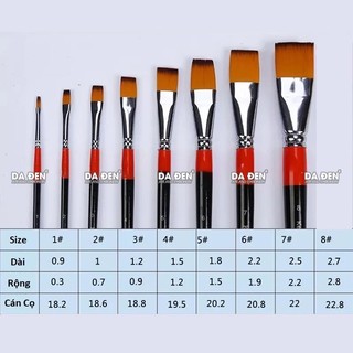 [DA ĐEN] Cọ Đầu Vuông (Flat) Keep Smiling