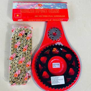 Nhông Sên Dĩa Redleo Nsd redleo (full bộ) sên 10ly  tán đúc nguyên khối, tán 4 cạnh