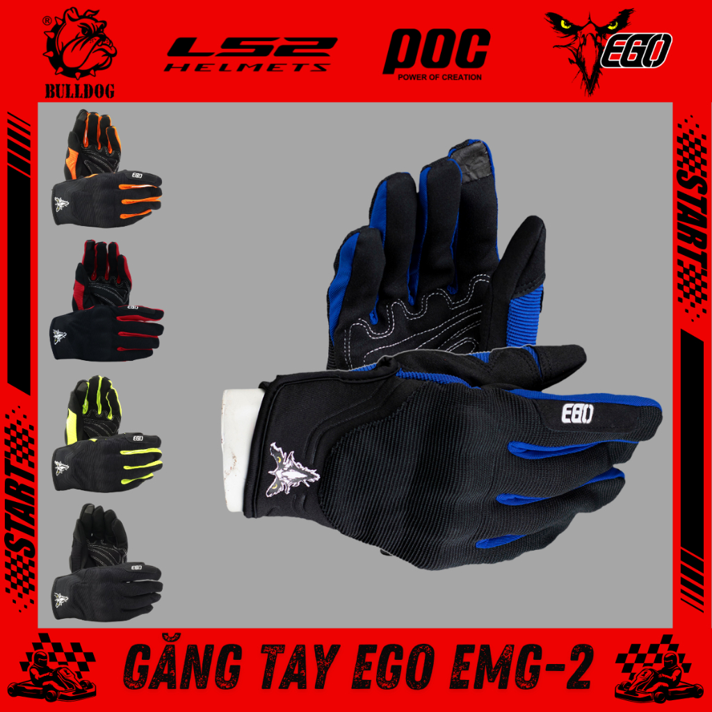 Găng tay xe máy, đi phượt EGO dài ngón - BIKER 176 - Mũ bảo hiểm & Dầu nhớt Vũng Tàu