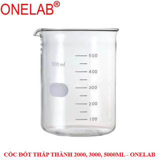 Cốc Đốt Thấp Thành 2000, 3000, 5000ml, Hãng sản xuất: Onelab/ genlab, Hàng mới 100%, Xuất xứ: Trung Quốc