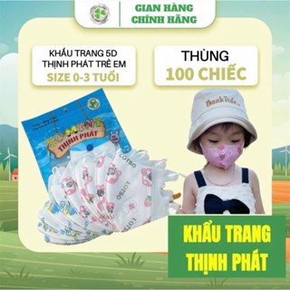Khẩu Trang Trẻ Em Thịnh Phát 0-15 Tuổi KIDS Chính Hãng Kháng Khuẩn Lọc Bụi Mịn Chống Tia UV
