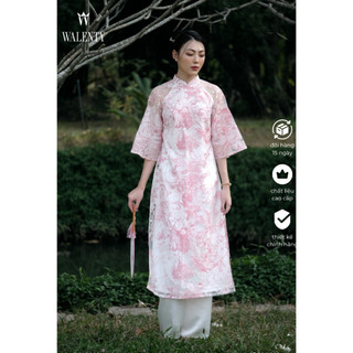 BST áo dài Tứ Bình WALENTY và quần lụa cách điệu vải gấm/ organza sang trọng (5 mẫu)