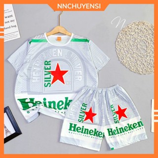 ĐỒ BỘ BIA HEINEKEN BẠC SÀI GÒN đủ size 7kg - 80kg chất thun mềm mát Bộ thun mặc nhóm DBD