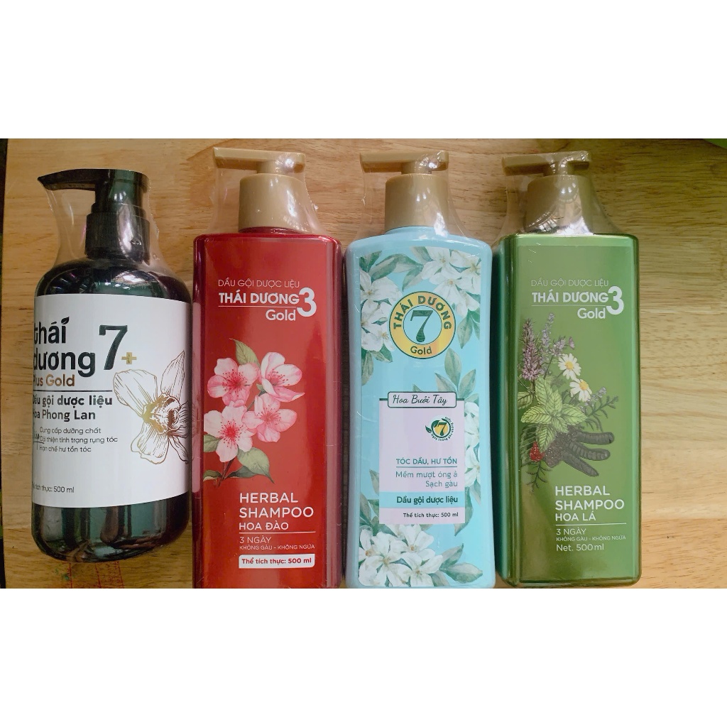 HOT SALE * DẦU GỘI THÁI DƯƠNG 3 HƯƠNG HOA -LÁ 480ML VÀ THÁI DƯƠNG 7 480ML -7 PLUS 480ml